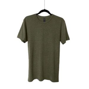 Camiseta de Algodón Triblend Cuello Redondo para Caballero – Verde Musgo – Bones.