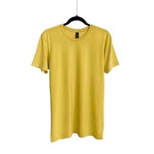 Camiseta de Algodón Triblend Cuello Redondo para Caballero – Mostaza – Bones.