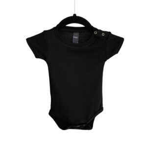 Mameluco de Algodón para Niño y Niña – Negro – Bones