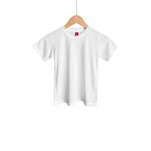 Camiseta Sublimable Cuello Redondo para Niño y Niña – Blanca – Playerytees