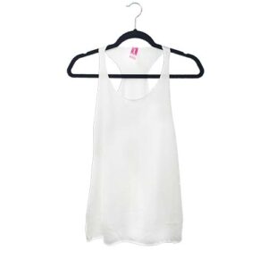 Camiseta Sublimable Tank Top Over Tees para Dama – Blanca – Playerytees.