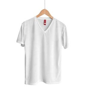 Camiseta Sublimable Cuello V para Caballero - Blanca - Playerytees.