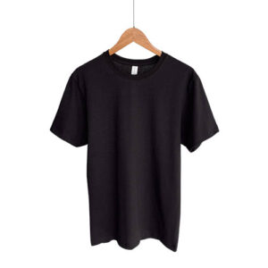 Camiseta de Algodón Cuello Redondo Unisex (Caballero/Dama) – Negro – Playerytees.