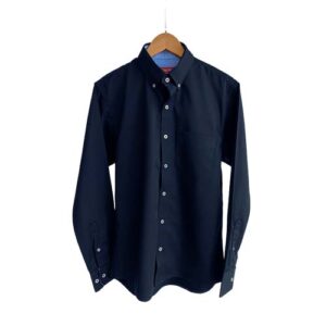 Camisa tipo Gabardina peinada manga larga 50% poliéster y 50% algodón para Caballero – Azul Marino – Playerytees.