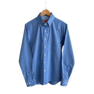 Camisa tipo Gabardina peinada manga larga 50% poliéster y 50% algodón para Caballero – Celeste – Playerytees.