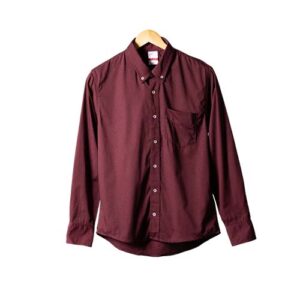 Camisa tipo Gabardina peinada manga larga 50% poliéster y 50% algodón para Caballero – Marrón – Playerytees.