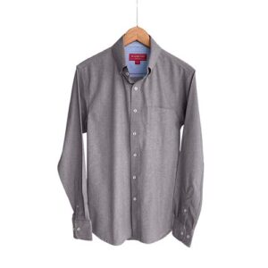 Camisa tipo Gabardina Oxford manga larga 25% poliéster y 75% algodón para Caballero – Negro Oxford – Playerytees.
