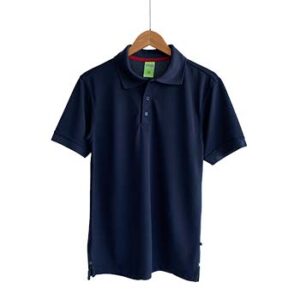 Camiseta tipo Polo tela Piqué 100% poliéster para Caballero – Azul Marino – Playerytees.
