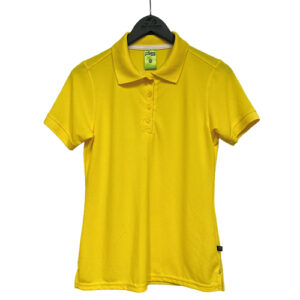 Camiseta tipo Polo tela Piqué 100% poliéster para Dama – Amarillo Cool – Playerytees.