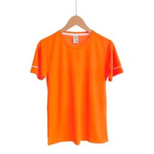 Camiseta de Tela Deportiva para Caballero - Naranja Flúor - Playerytees.