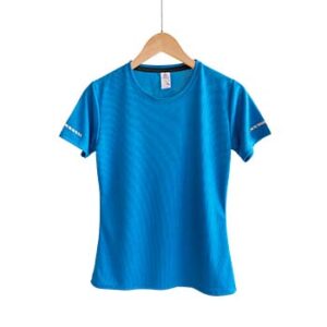 Camiseta de Tela Deportiva para Dama - Azul Eléctrico - Playerytees.