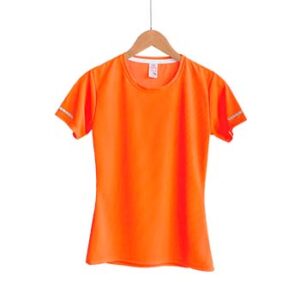 Camiseta de Tela Deportiva para Dama - Naranja Flúor - Playerytees.