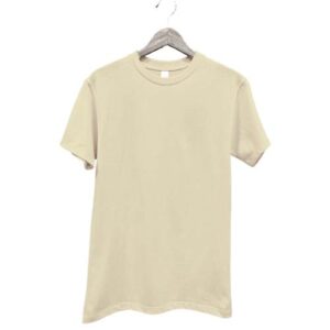 Camiseta de Algodón Cuello Redondo Unisex (Caballero/Dama) – Natural – Playerytees.