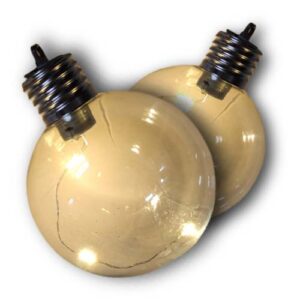 Esfera Navideña Transparente de 8cm con tapa y luz
