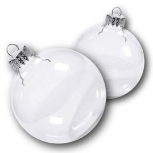 Esfera Navideña Transparente con tapa - (7cm - 8cm)