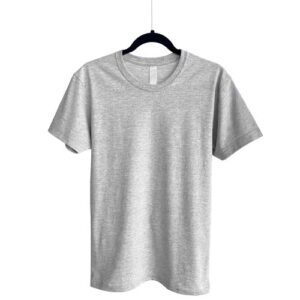 Camiseta de Algodón Cuello Redondo Unisex (Caballero/Dama) – Gris Jaspe – Playerytees.