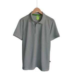 Camiseta tipo Polo tela Piqué 100% poliéster para Caballero – Gris Oxford – Playerytees.