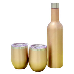 Set de 2 cocteleras 12oz y botella 25oz dorado Acero inoxidable 304 (Sublimación)
