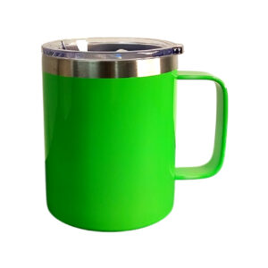 Taza de café verde neón con agarradera 350ml Acero inoxidable 304